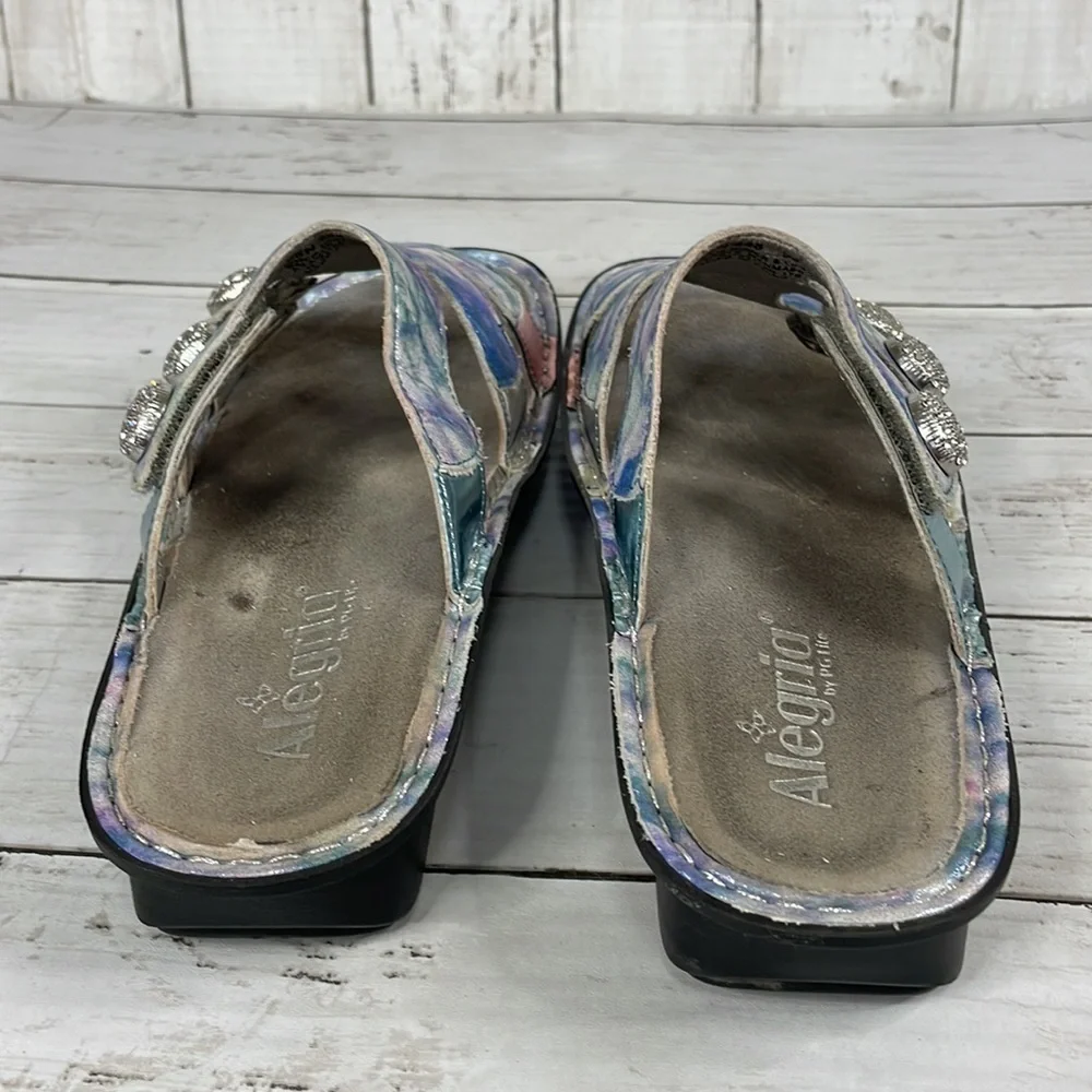 Alegria Venice Impressionista Pastel Watercolor Look Sandals Size 8-8.5